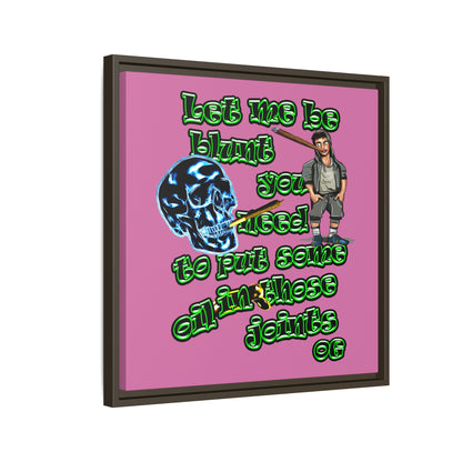 og - framed canvas art (light pink)