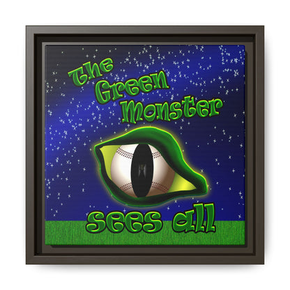 green monster - framed canvas art ('snoops' background)