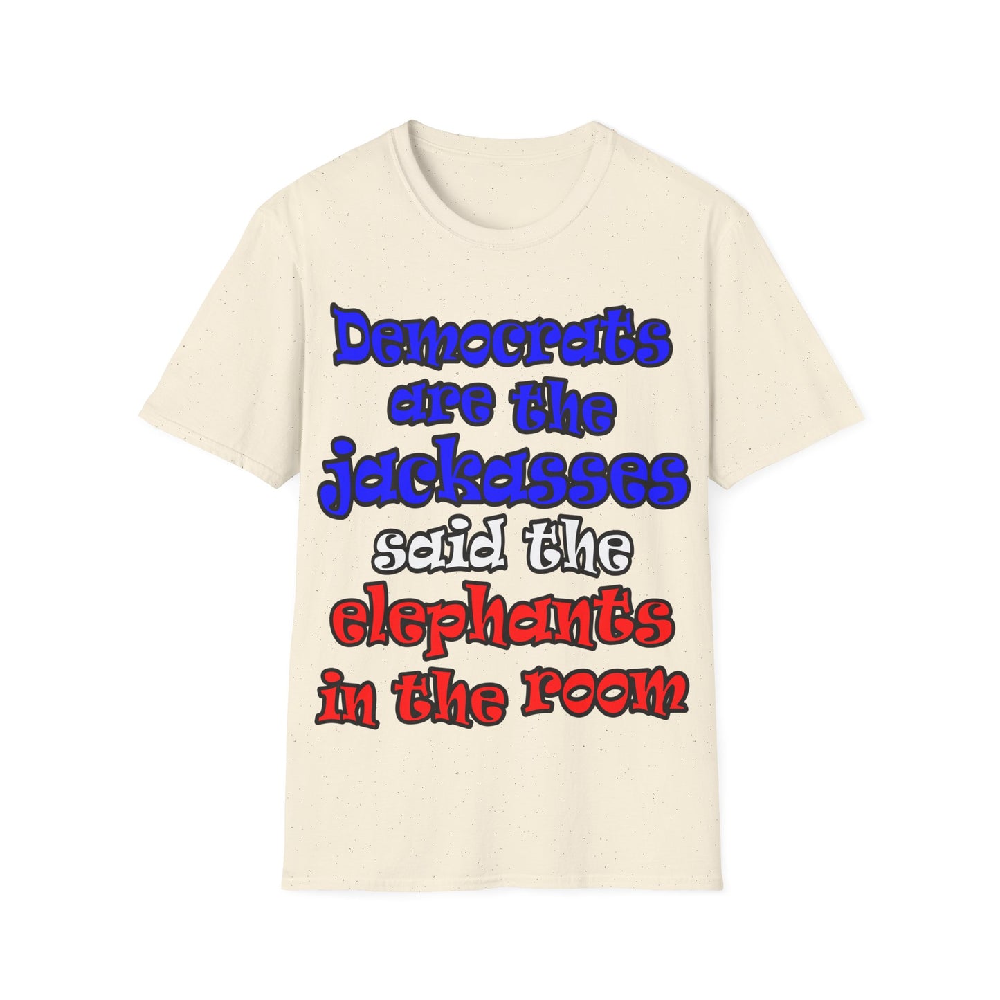 donkeys and elephants - Unisex Softstyle T-Shirt
