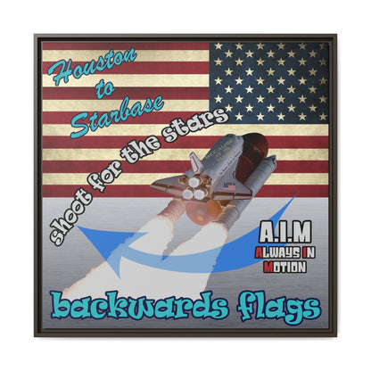 shoot for the stars - framed canvas art (brushed nickel)