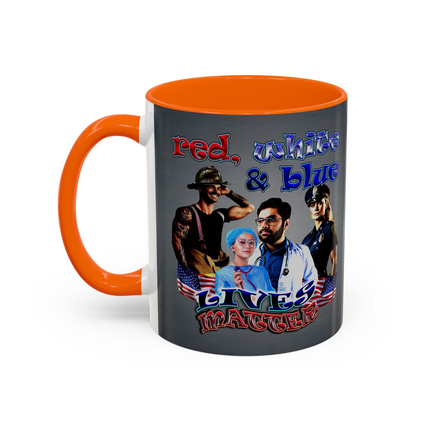 rw&b lives matter - Accent Mug (grey-light grey)