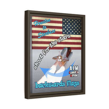 shoot for the stars - framed canvas art (brushed nickel)