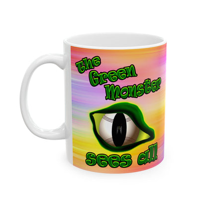 green monster - White Mug (color blur)