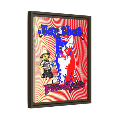 tag that - framed canvas art (yellow-orange wave)