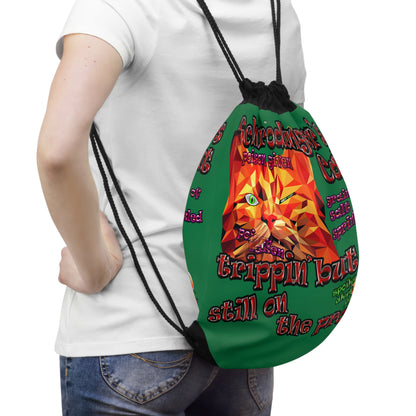 schrodinger's cat - Drawstring Bag (dark green)