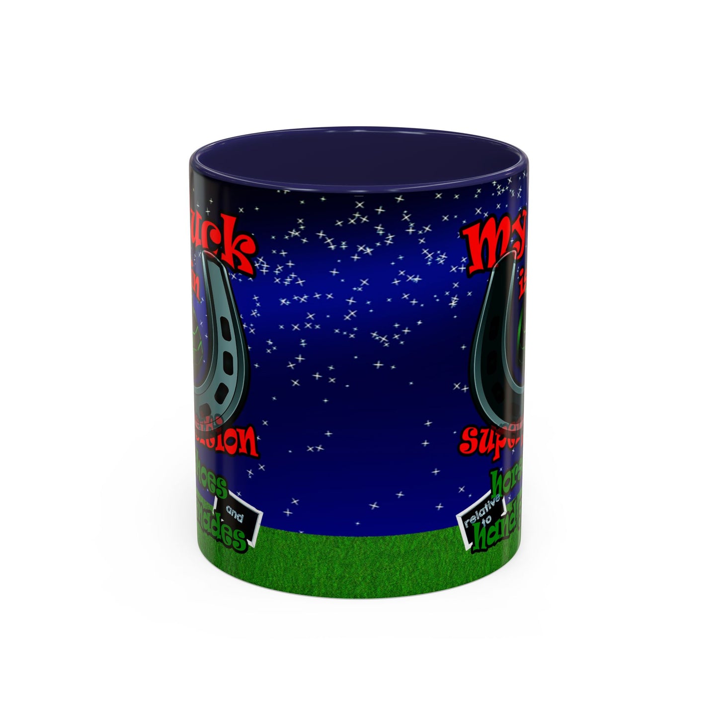 my luck - Accent Mug ('snoops' background)