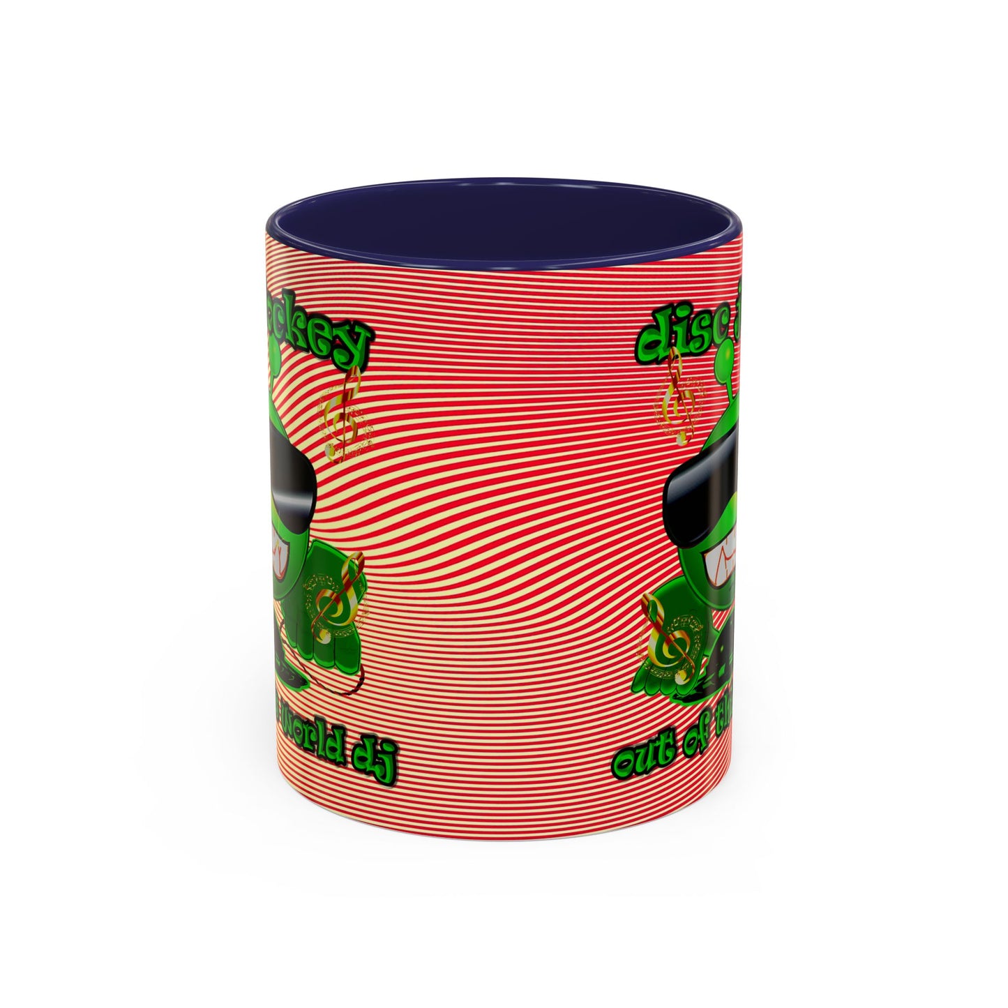 disc jockey - Accent Mug (yellow-orange wave)