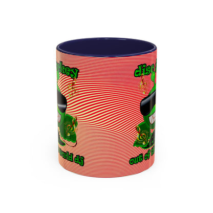 disc jockey - Accent Mug (yellow-orange wave)