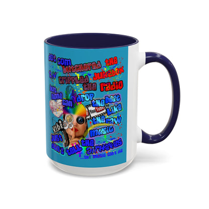 drop the beat - Accent Mug (turquoise)