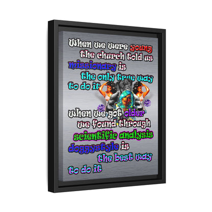 doggystyle - framed canvas art (brushed nickel)