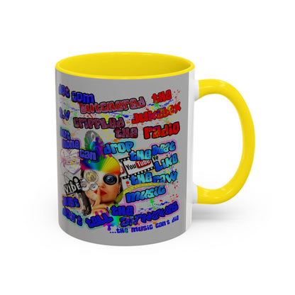 drop the beat - Accent Mug (light grey)
