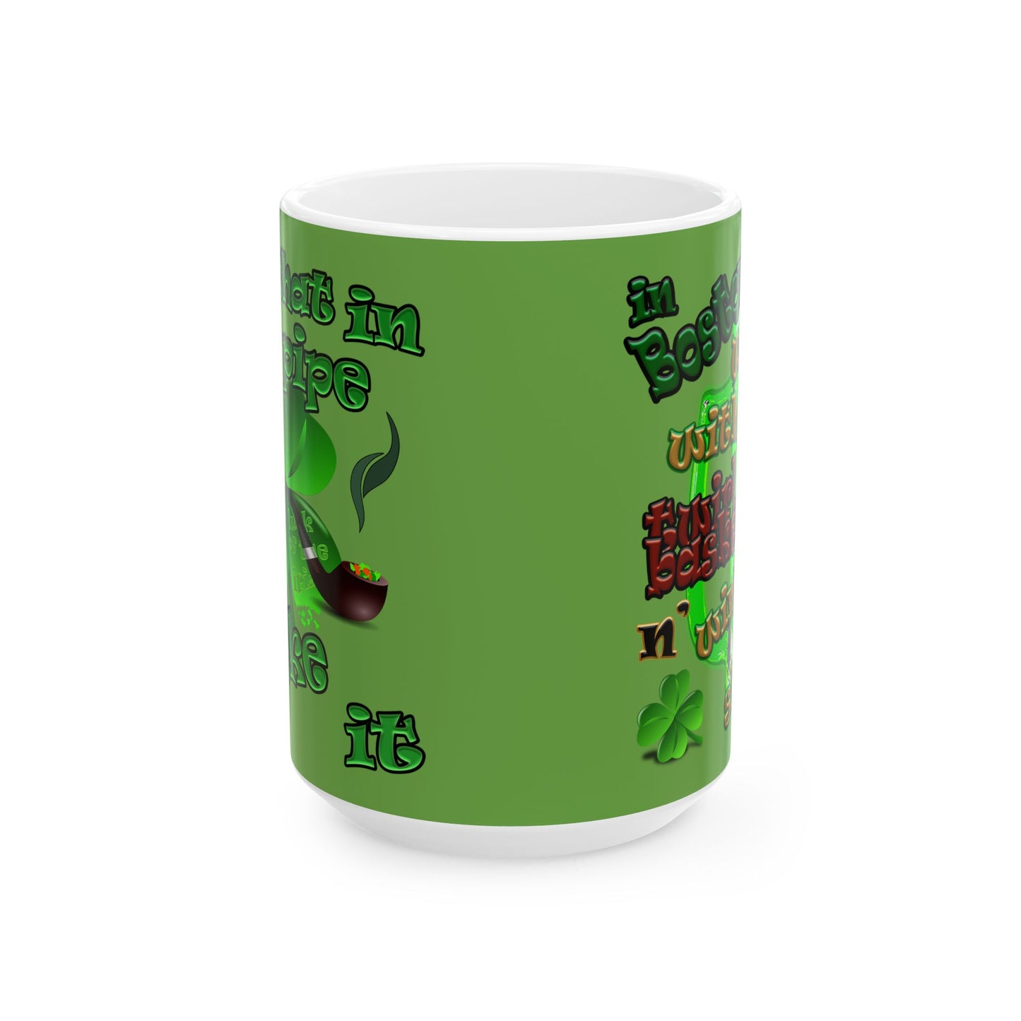 celtics logo - White Mug (green)