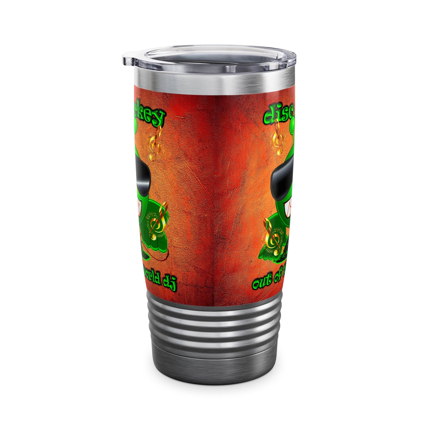 disc jockey - Ringneck Tumbler, 20oz (burnt orange)