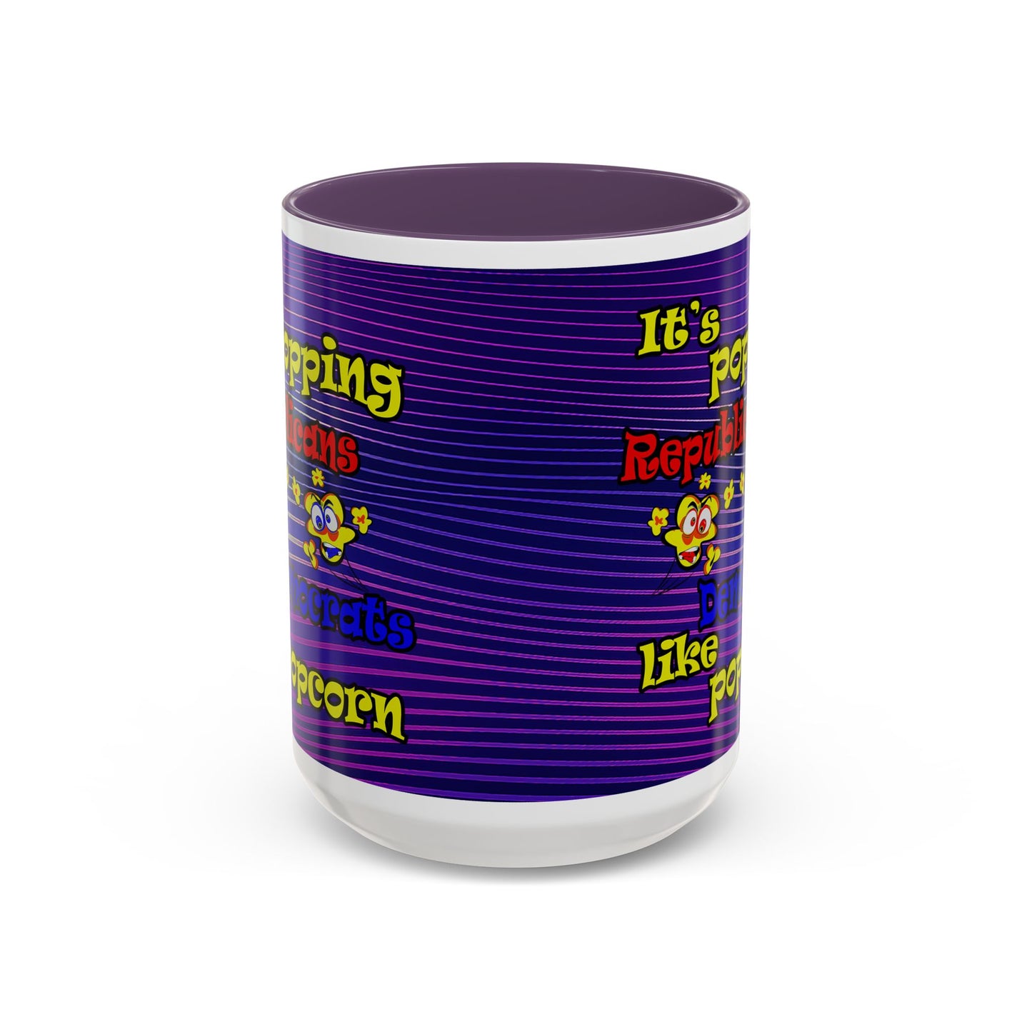 popping like popcorn - Accent Mug (purple wave)