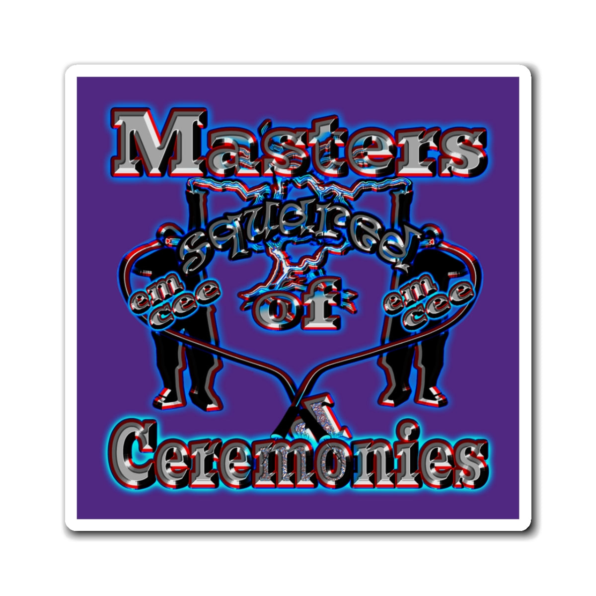 em cee squared - Magnets - (purple)