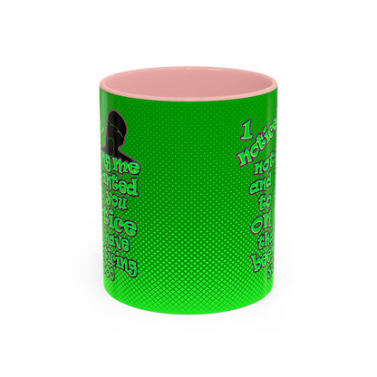 noticed you noticing - Accent Mug (logo green)