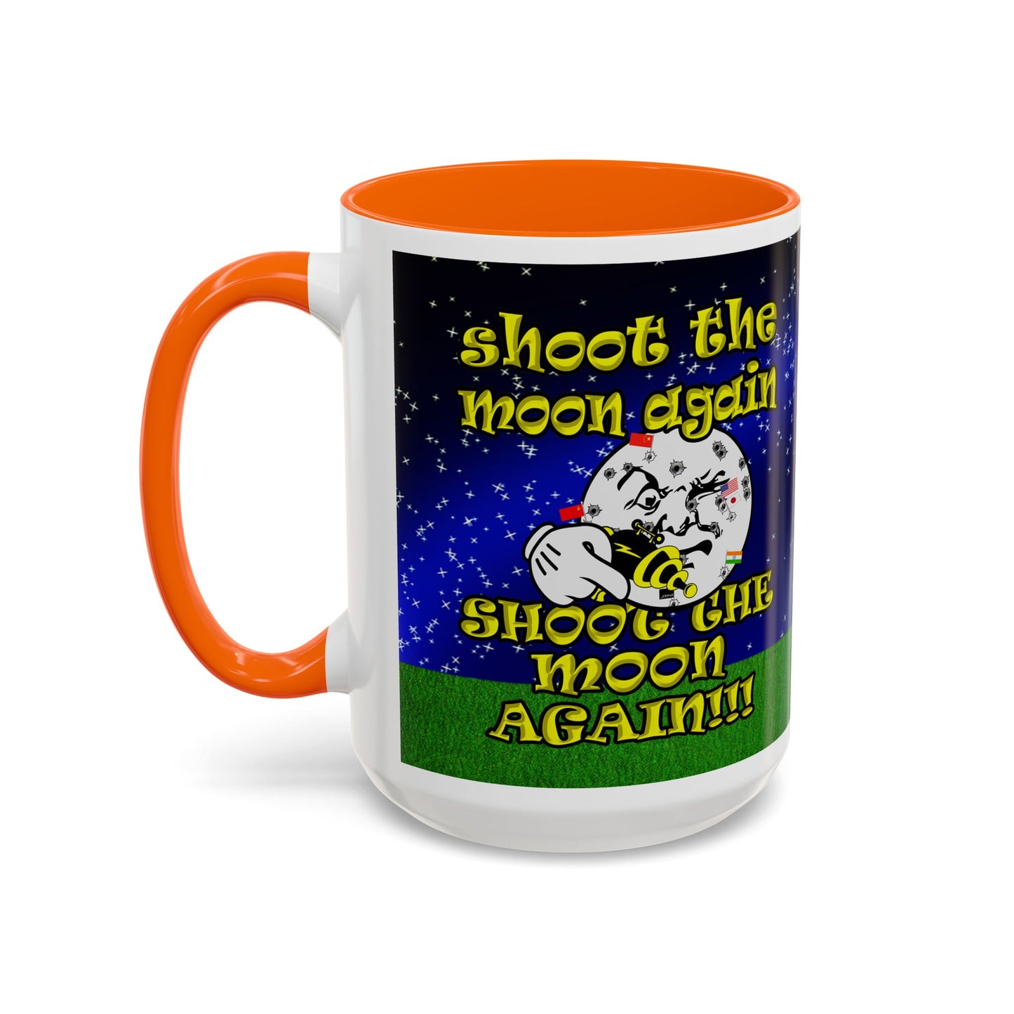 shoot the moon again - Accent Mug ('snoops' background)