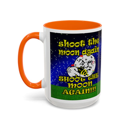 shoot the moon again - Accent Mug ('snoops' background)