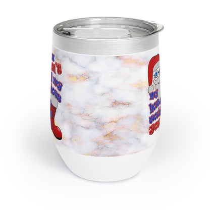santa's shoes - Chill Wine Tumbler (white marble)