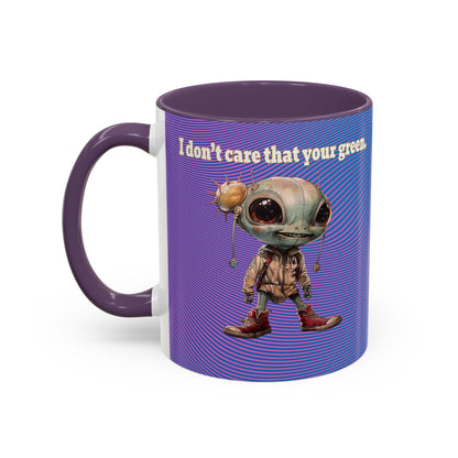 I don't care that your grey - Accent Mug (light blue-purple wave)
