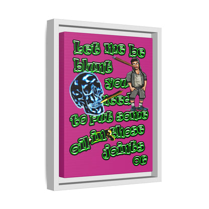 og - framed canvas art (pink)