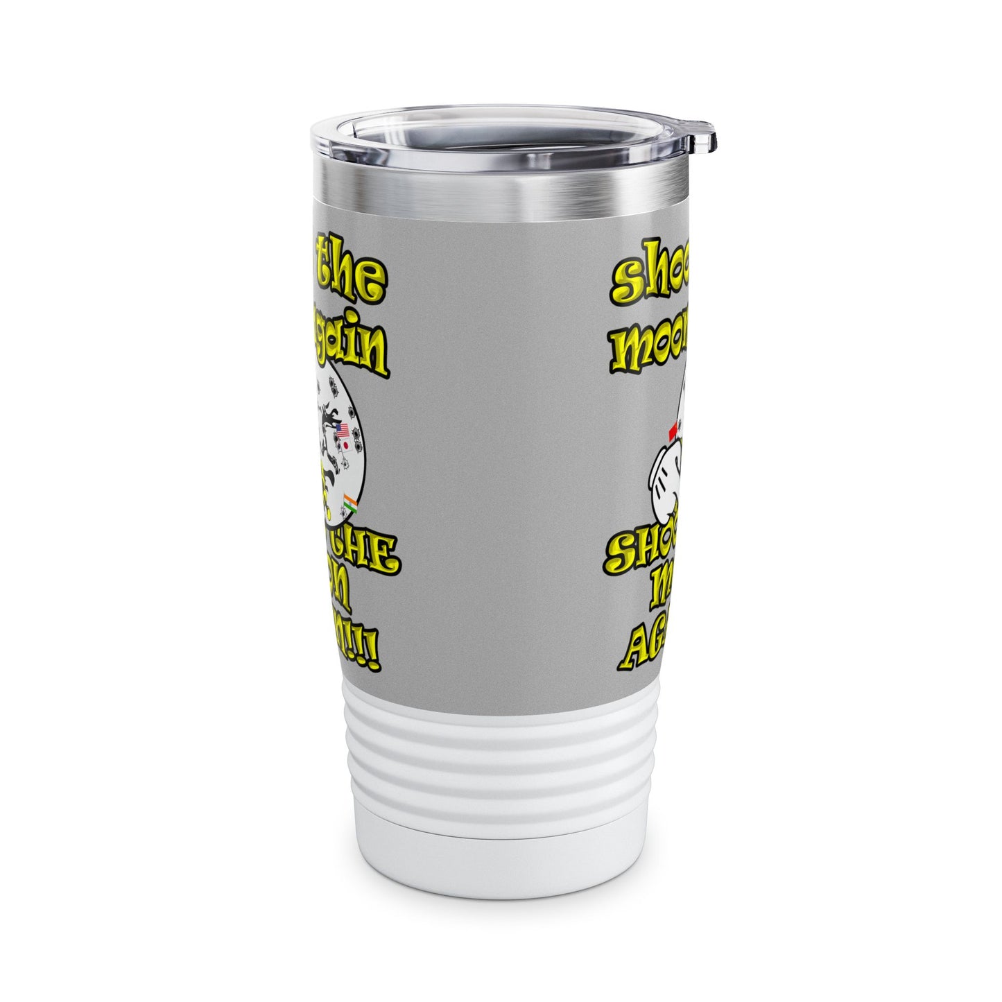 shoot the moon again - Ringneck Tumbler, 20oz (light grey)