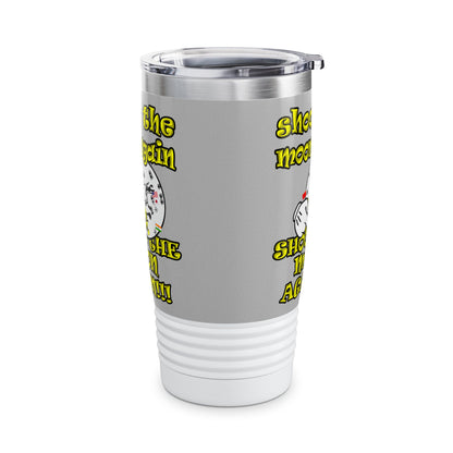 shoot the moon again - Ringneck Tumbler, 20oz (light grey)