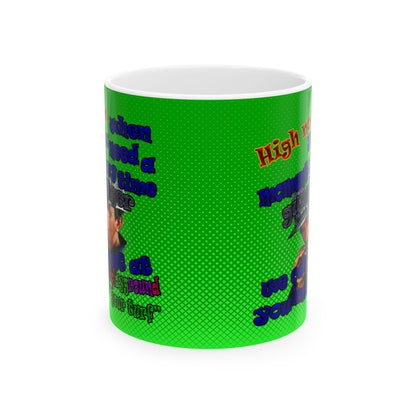 high noon - White Mug (logo green)