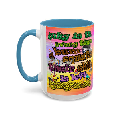 the bum's shit - Accent Mug (color blur)
