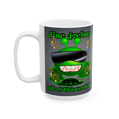 disc jockey - White Mug (grey-light grey)