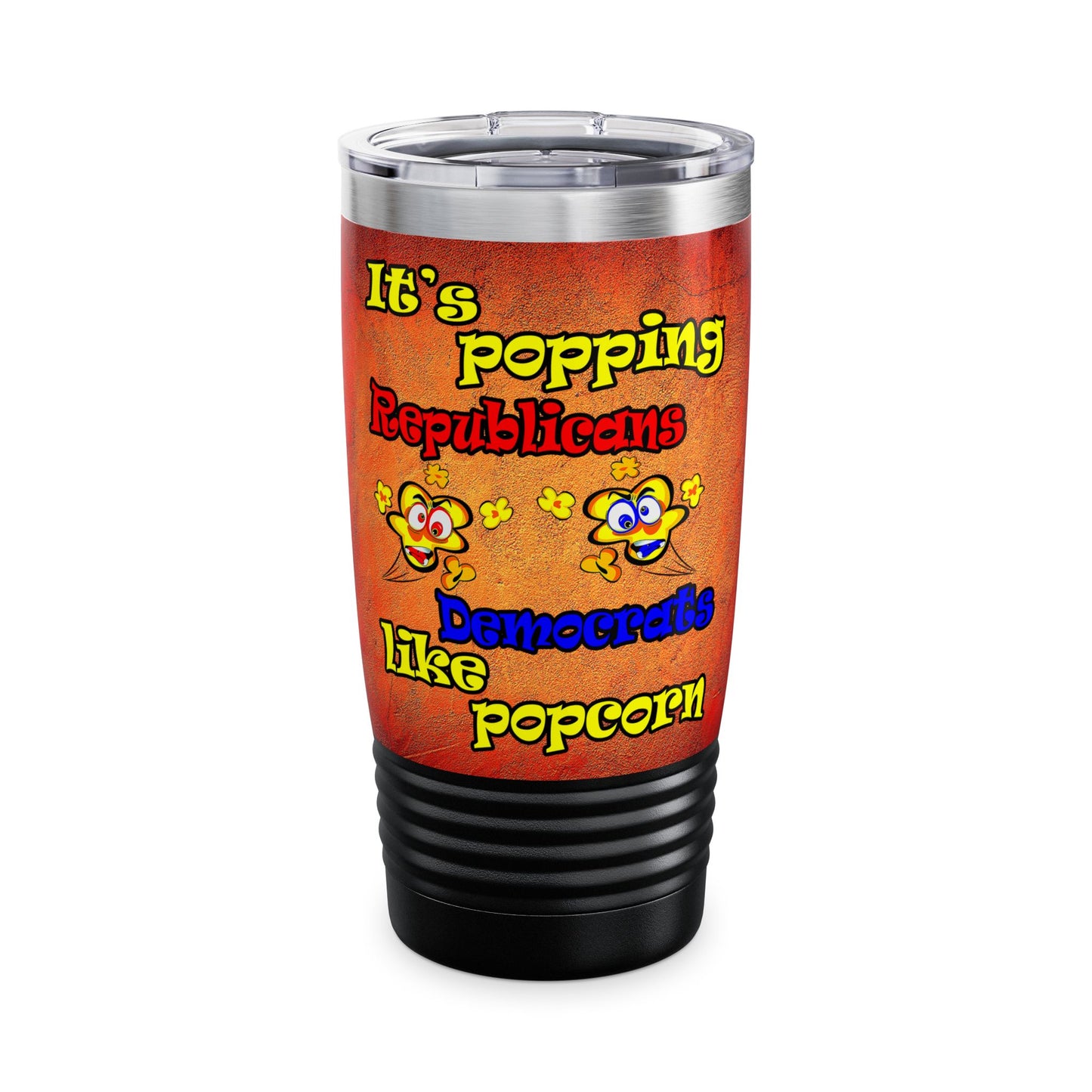 popping like popcorn - Ringneck Tumbler, 20oz (burnt orange)