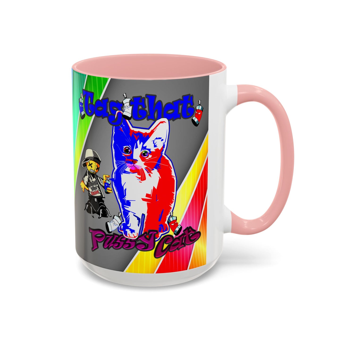 tag that - Accent Mug (rainbow split)