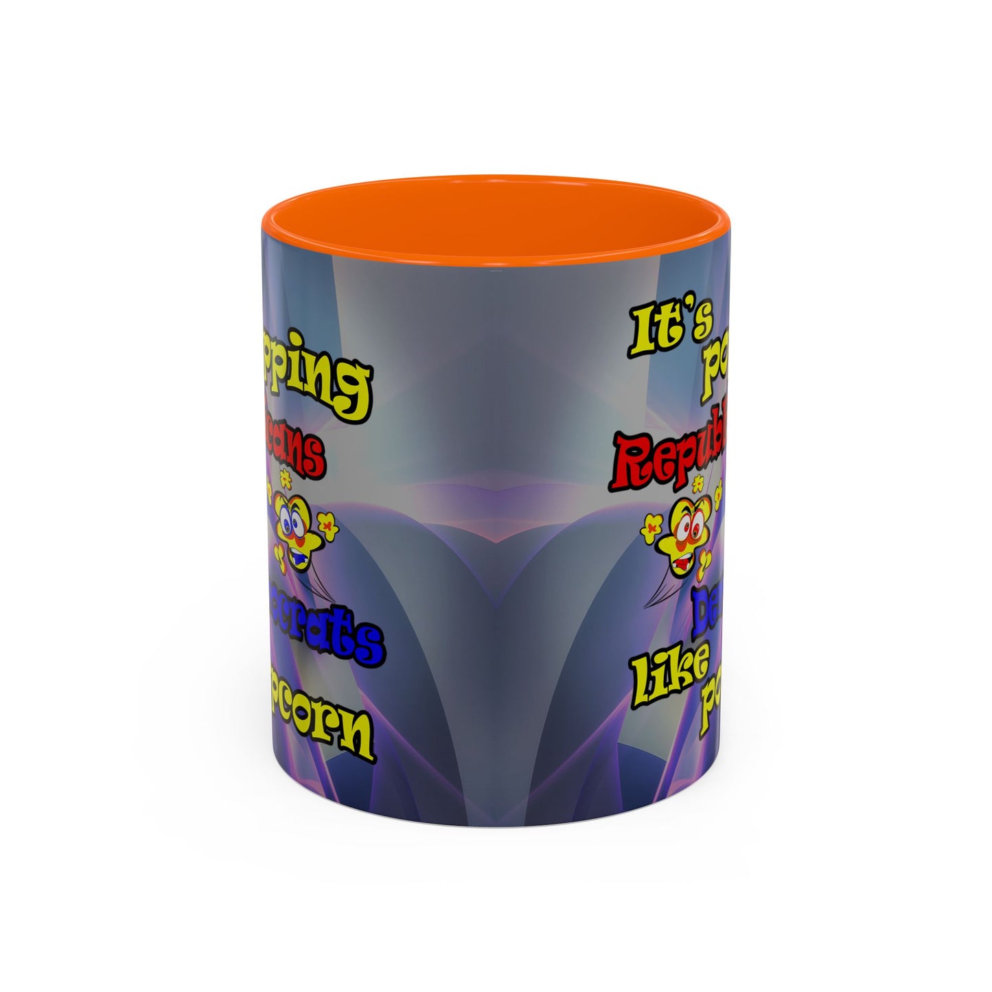 popping like popcorn - Accent Mug (grey-pink wave)