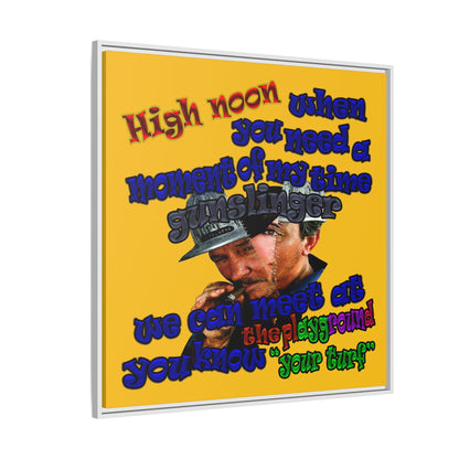 high noon - framed canvas art (yellow)