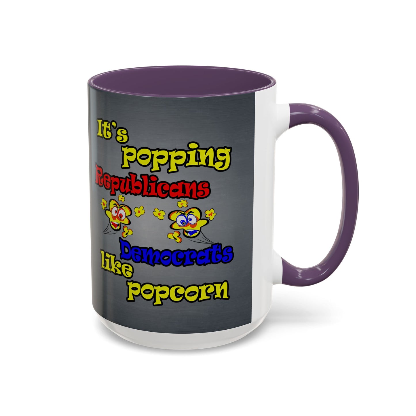 popping like popcorn - Accent Mug (grey-light grey)