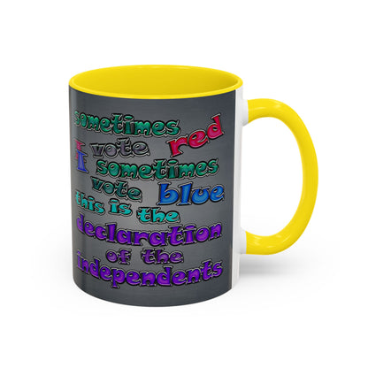 declaration of the independents - Accent Mug (grey-light grey)