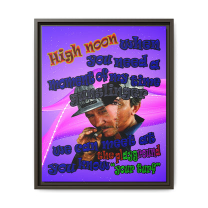 high noon - framed canvas art (purple-pink wave)