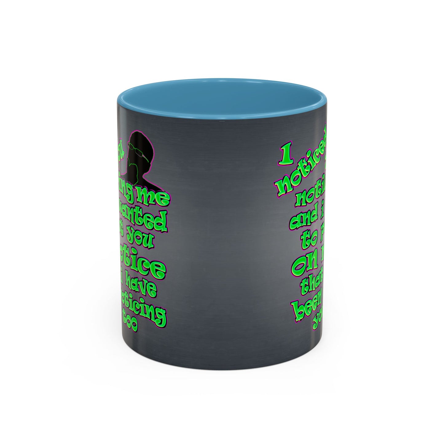 noticed you noticing - Accent Mug (grey-light grey)