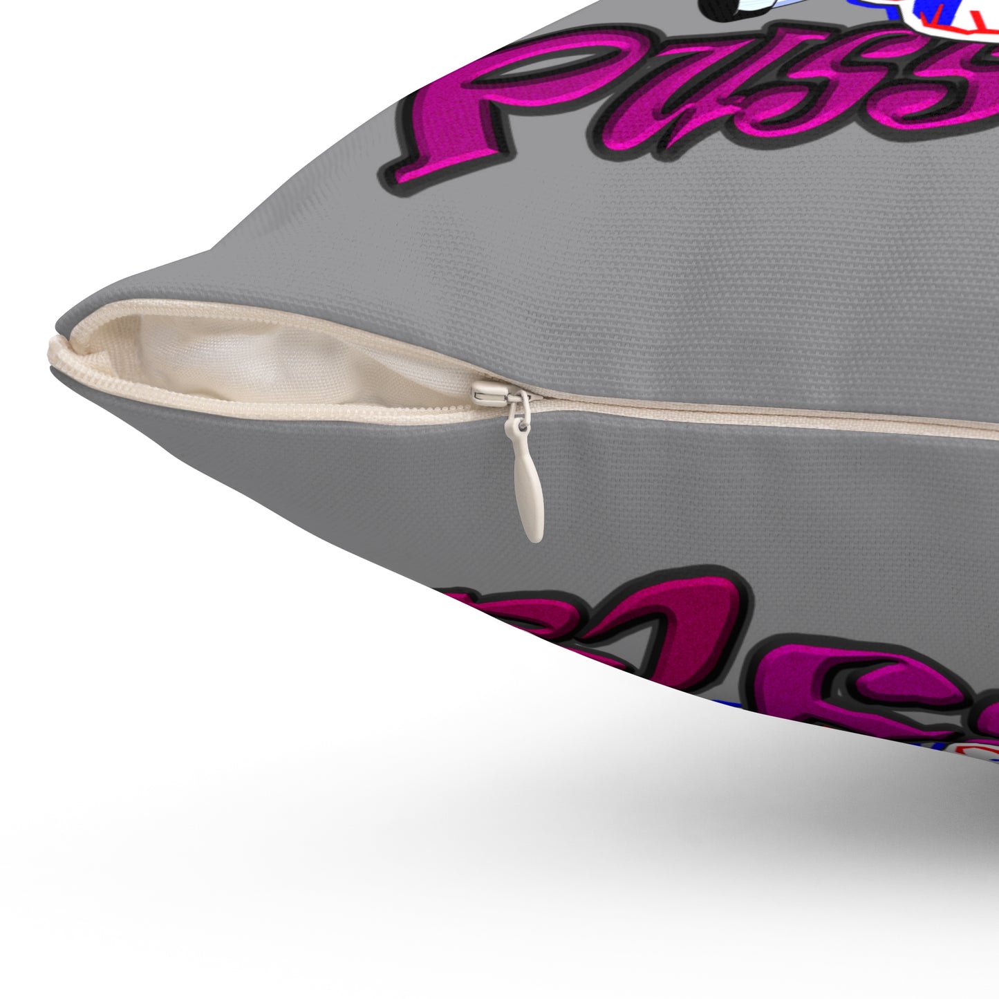 tag that - Spun Polyester Square Pillow - (grey)