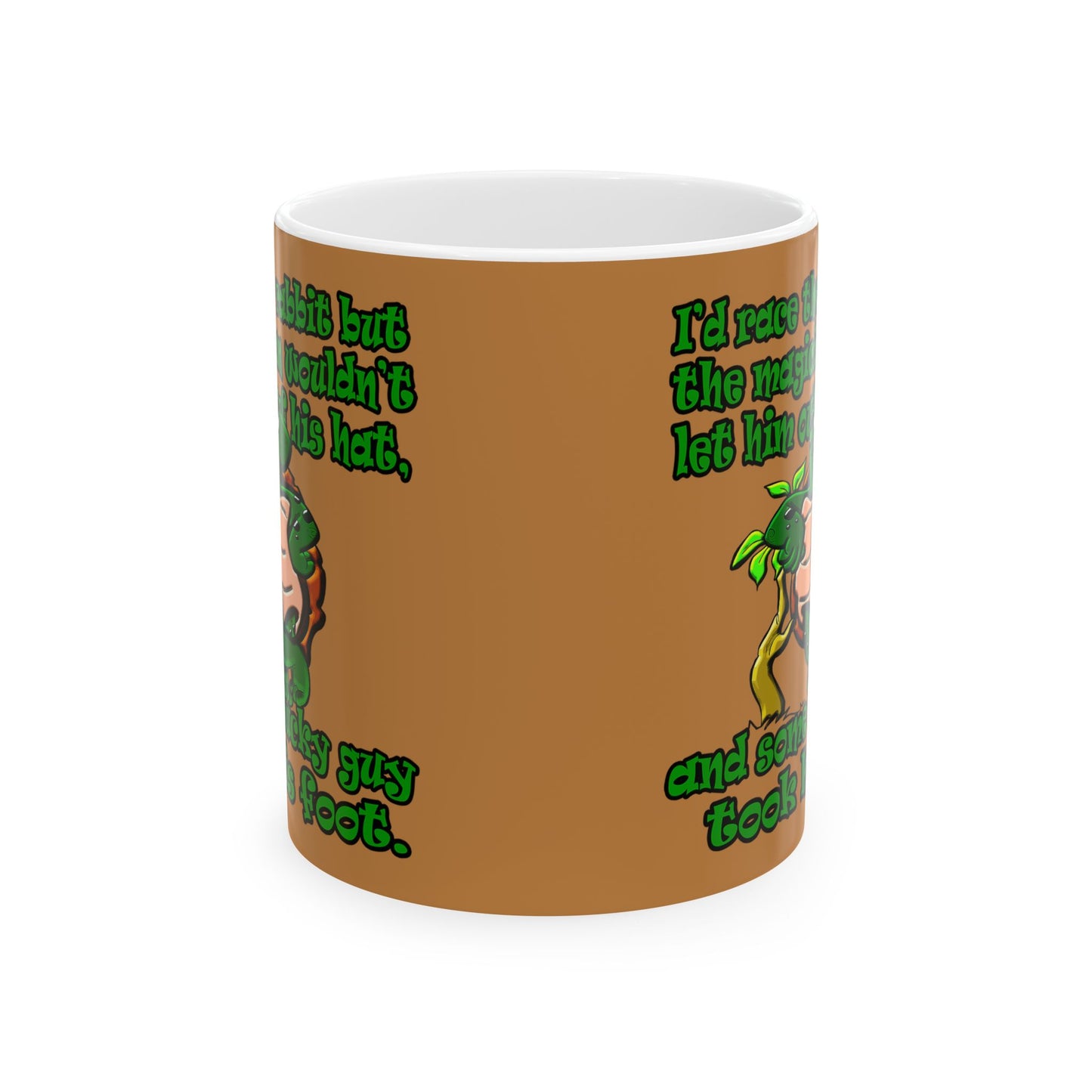 turtle race - White Mug (light brown)