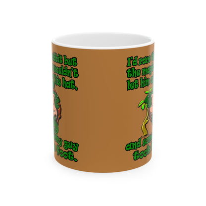 turtle race - White Mug (light brown)