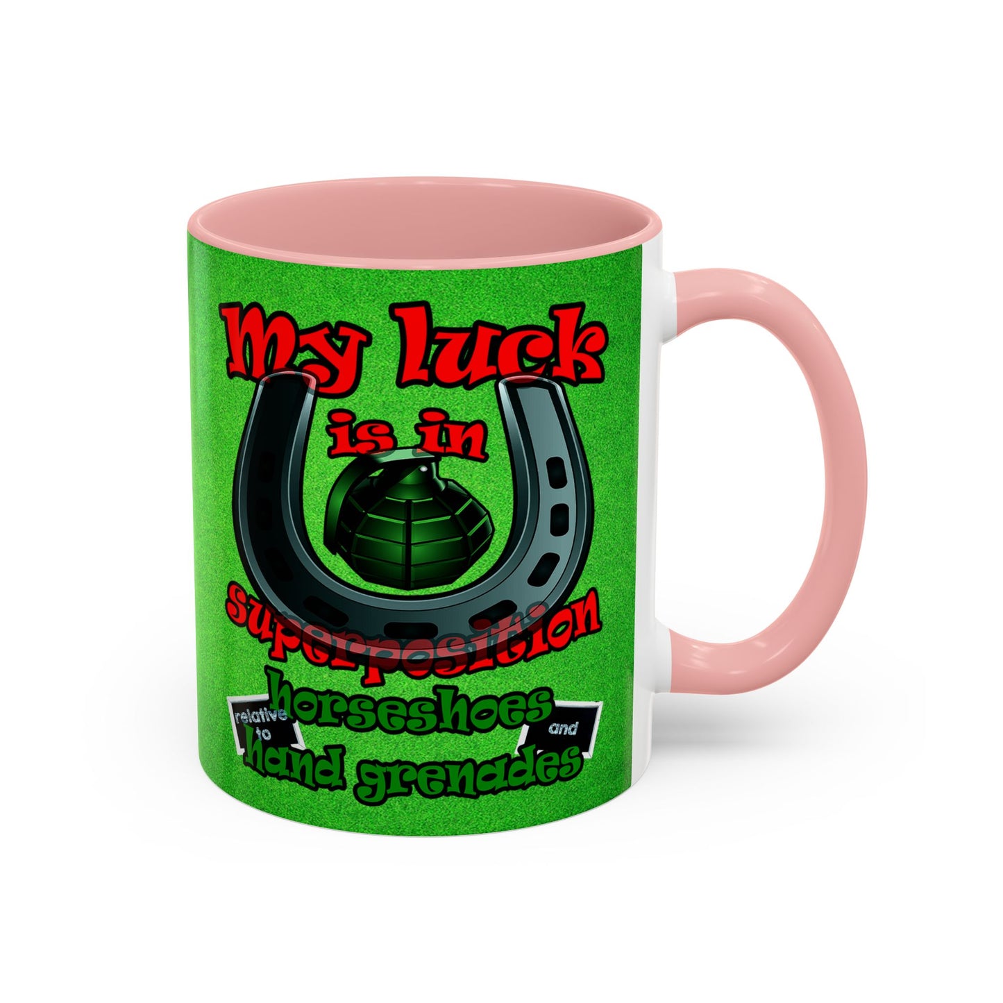my luck - Accent Mug (green turf)