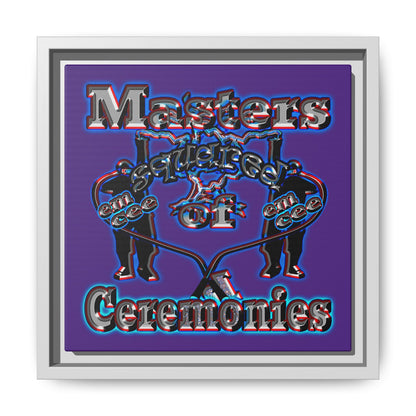 em cee squared - framed canvas art (purple)