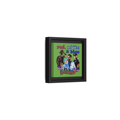 rw&b lives matter - framed canvas art (green)