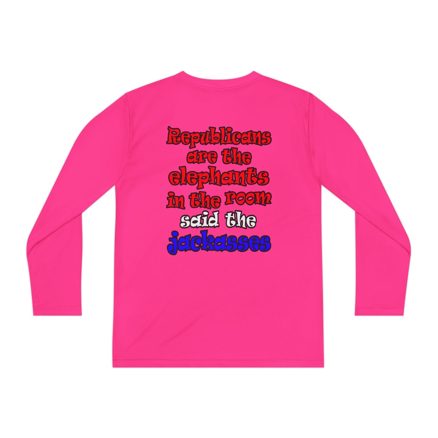donkeys and elephants - Youth Long Sleeve Competitor Tee