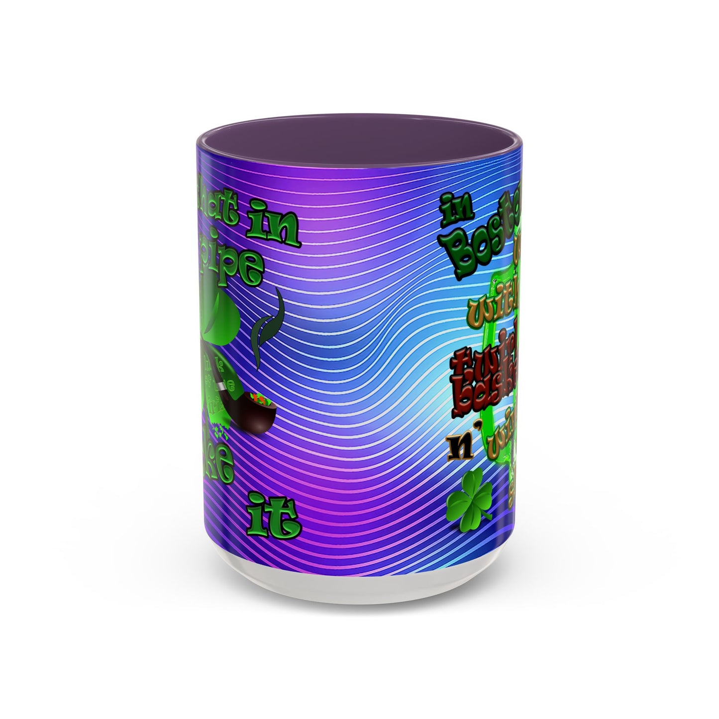 celtics logo - Accent Mug (purple wave)