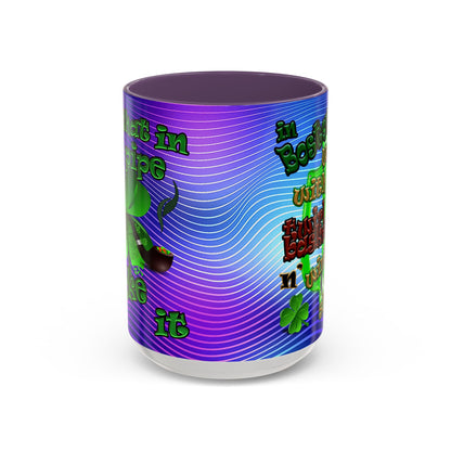 celtics logo - Accent Mug (purple wave)