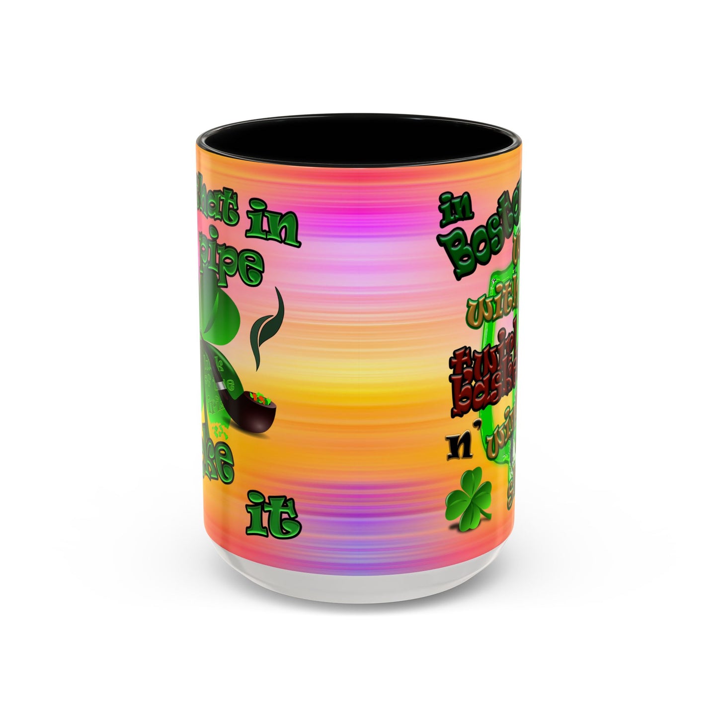 celtics logo - Accent Mug (color blur)