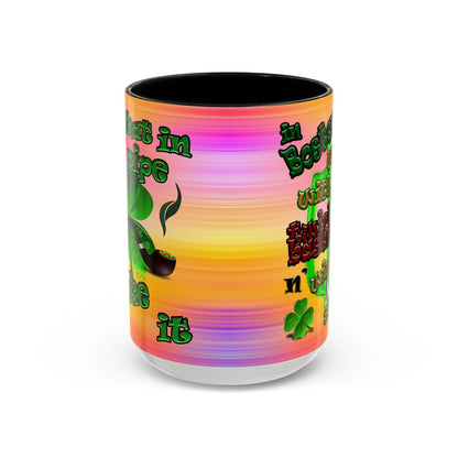 celtics logo - Accent Mug (color blur)