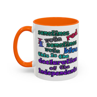 declaration of the independents - Accent Mug (white)